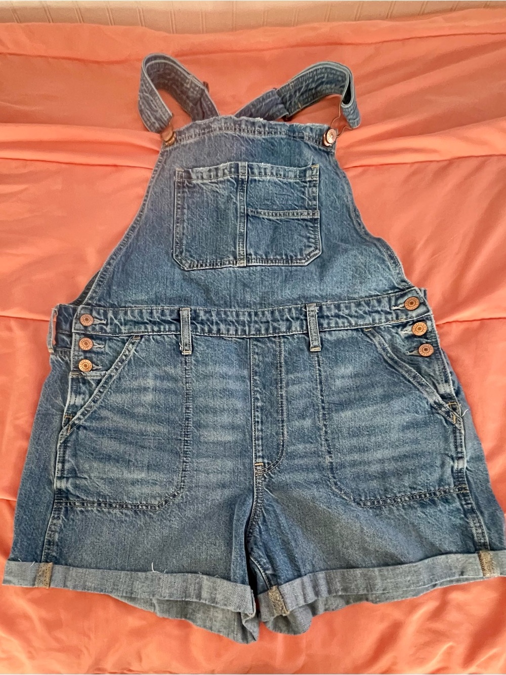 Denim Overall Shorts